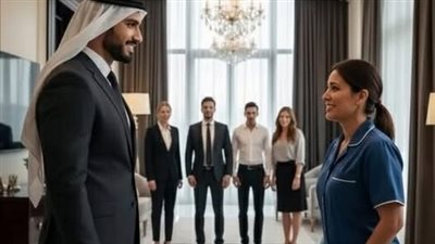 عاملـة نظافة ردّت بالعربية على شيخ… واللي صار بعدها قلب الفندق!