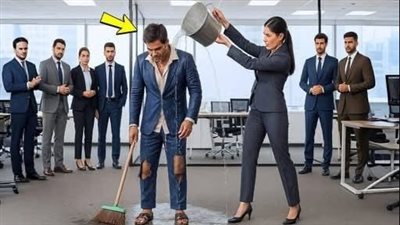 أهانت مديرةٌ متعجرفة رجلًا ظنّت أنه مجرد عامل نظافة بسيط. وفي اليوم التالي…