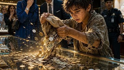 دخل طفلٌ يحمل عملاتٍ باردة… فخرج العالم كلّه أدفأ من قبل