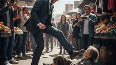 قصة مليونير حديث الثراء دفعَ متسوّلةً فقيرة في السوق